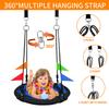 24 Inch Tree Swing Spider Web Tree Swing,700Lb Weight Capacity,900D Oxford Waterproof with Handles, with 71" Adjustable Hanging Strapsfor Backyard,Gifts for Kids Playground(Black-24Inch) view 3