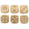 ADOCARN 6pcs Solid Brass Dice Game Props for Parties Small Heavy Dice for Board Games Tabletop Role-Playing and Entertainment Activities and Safe Entertainment Accessory view 1