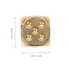 ADOCARN 6pcs Solid Brass Dice Game Props for Parties Small Heavy Dice for Board Games Tabletop Role-Playing and Entertainment Activities and Safe Entertainment Accessory view 2