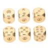 ADOCARN 6pcs Solid Brass Dice Game Props for Parties Small Heavy Dice for Board Games Tabletop Role-Playing and Entertainment Activities and Safe Entertainment Accessory view 4
