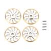 Brass Counter Weight Brake Discs, enhances vehicle balance and braking performance, 20mm RC Brake Disc Set includes 4 silver discs with pins for RC hobbyists off-road models scale building projects view 1