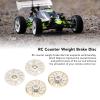 Brass Counter Weight Brake Discs, enhances vehicle balance and braking performance, 20mm RC Brake Disc Set includes 4 silver discs with pins for RC hobbyists off-road models scale building projects view 4