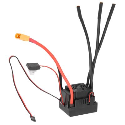 80A RC Car Brushless ESC, Waterproof Brushless ESC Electric Speed Controller with Enhanced Throttle Response, for 1/8 RC Car (XT60)