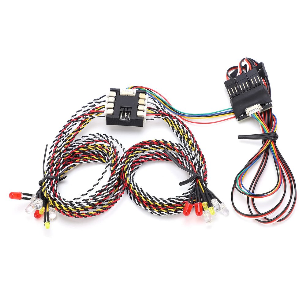 16 LED Light System Lamp Group with Fog Lights, Remote Control Compatible 90cm/35.4in Length for RC Model Crawler Car