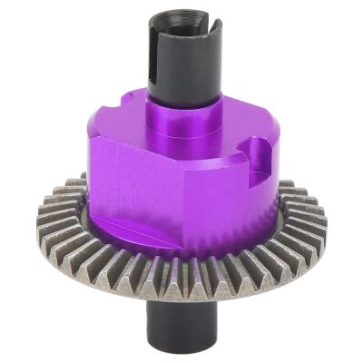 Alomejor 1/10 RC Differential Gear Set Premium Aluminium Alloy Steel Stable Power Transmission System for HSP RC Car (Purple)
