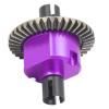 Alomejor 1/10 RC Differential Gear Set Premium Aluminium Alloy Steel Stable Power Transmission System for HSP RC Car (Purple) view 2
