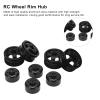 Alomejor RC Car Wheel Hub, Aluminum Alloy Wheel Rim Hub Reduce for Fj40 C14 C24 B14 B24 B16 B36 1/16 Model Vehicles (Black) view 3