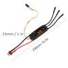 ANGGREK RC Brushless ESC, 40A Speed Controller Brushless ESC RC Drone Helicopter FPV Parts Accessories Eletronic Speed Controller for RC Remote Control (Black) view 2
