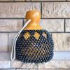 Black Beaded Gourd Shekere Instrument, Latin Agbe Instrument, Rhythm Instrument, Percussion Instruments, Gift for Dad view 3