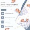 100% Cotton Fitted Crib Sheet, Woodland Dreams Sleeping Animal Pattern, Fox Fawn Lion Tiger, Standard 52 x 28 in Crib Mattress Fit view 2