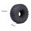2.2" 135mm*55mm Rubber Rock Tyres Wheel Tires for 1:10 18 RC Crawler Car Axial SCX10 90046 AXI03007 TRX4 for Red-cat view 2