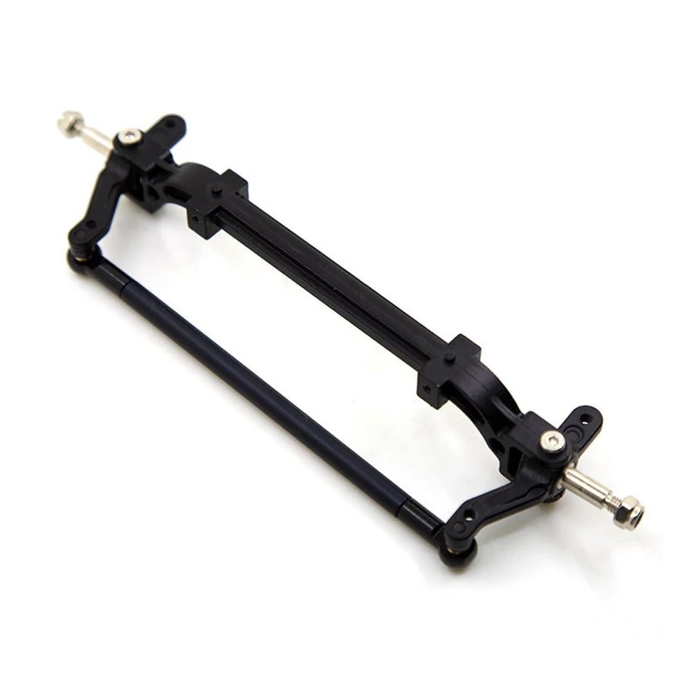 1:14 RC Metal Black/Silver Front Axle Steering Rod Link Pole for 1/14 for Tam-iya RC Tractor Truck Car(Black)