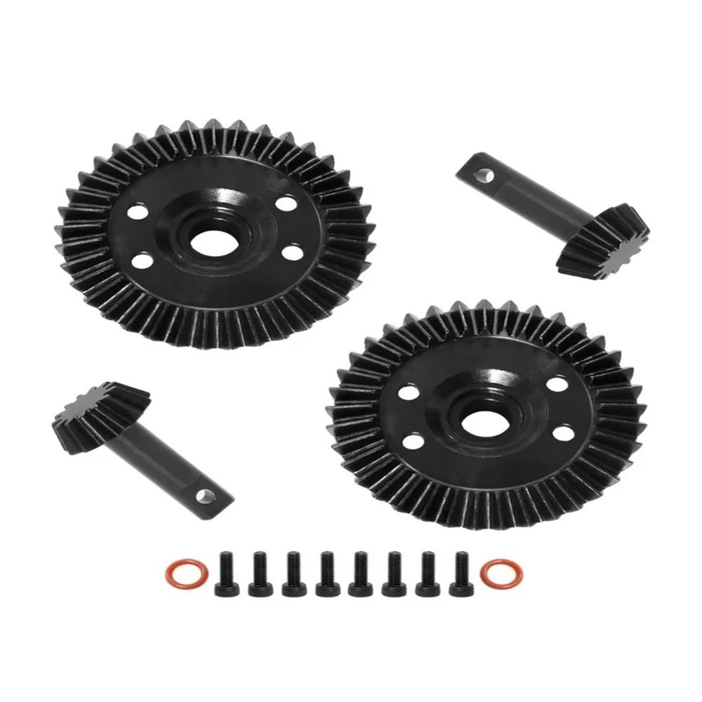 37T 13T Steel Differential Gear Set Ring Gear Pinion Gear 5379X 5679R for Tra-xxas for Su-mit for E-Revo 1/10 RC Car Upgrade Parts(2PC)