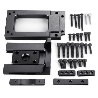 for MIB-IDAO Aluminum Alloy Motor Seat Base Mount for 1/5 RC Crawler Car for X-Maxx for XM-AXX 8S 77086-4 Buggy Trucks Upgrade Parts(Black)