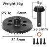 37T 13T Steel Differential Gear Set Ring Gear Pinion Gear 5379X 5679R for Tra-xxas for Su-mit for E-Revo 1/10 RC Car Upgrade Parts(1PC) view 3