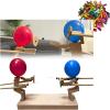 Agrifilm Balloon Bamboo Man Fighting 2024 Handmade Wooden Fencing Puppets 2 Man Fast Paced Balloon Fighting Adult Party Puppet Game Fun and Exciting (with 100pcs Balloons) (7.9 * 3.5 * 0.6in) view 2