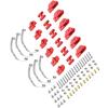RC Car Parts for WPL for Jjrc B14 B24 B1 B16 B36 Q60 Q63 Q75 1/16 RC Car Upgrade Parts for WPL 4x4 6x6 Steel Shock Absorber Suspension for Leaf Springs(Red 2) view 2