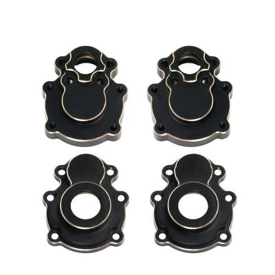 RC Parts Compatible with FMS FCX10 1/10 RC Crawler Car Upgrade Parts Brass Differential Axle Cover Steering Outer Inner Portal Housing(Rear Set)
