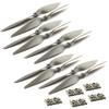 10 Pcs Propeller Props Four Axis Multi Axis RC Airplane CW/CCW Propellers (5 Pair) Compatible with MR 9045 1045 1145 1245 Replacement Blades(1245) view 1