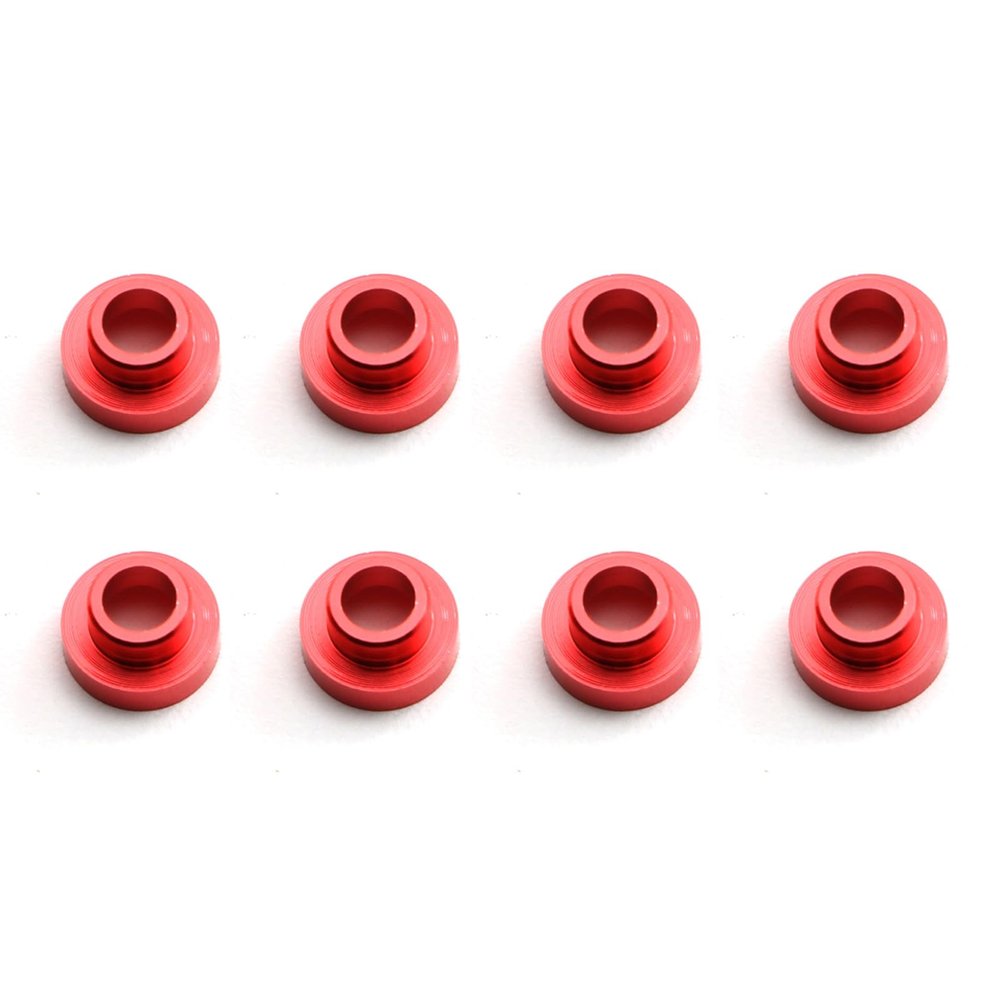 HXBER 8pcs M3 Servo Washer Spacer Gasket Set Aluminum Alloy M3 Counterbore Washers for Car Boat Steerig Gear Outside Diameter 6.4mm/0.25inch-Red