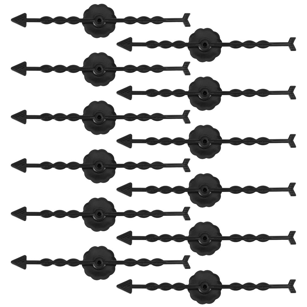 12pcs Arrow Game Spinners, 5.12in Black Plastic Spinner Game Pointer Set for Classroom Board Game Spinners for Party DIY Projects Activities