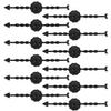 12pcs Arrow Game Spinners, 5.12in Black Plastic Spinner Game Pointer Set for Classroom Board Game Spinners for Party DIY Projects Activities view 1