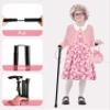 100 Days of School Old Lady Costume for Kids Girls,100th Day Old Lady Wig Granny Grandma Dress Up view 2