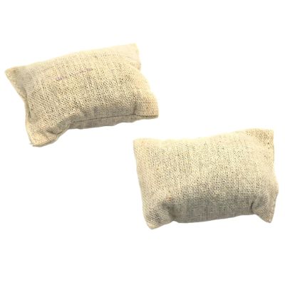 MORFUM 2PCS Simulation Sandbag Brown RC Car Simulated Sand Bags Decoration Sandbags Decor Tool Spare Parts for 1/10 SCX10 RC Carwler Car (2PCS)