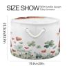 Takiito St. Patrick Gnome Storage Basket for Organizing, Fabric Collapsible Basket with Cotton Rope Handle for Bathroom Laundry Nursery view 2