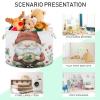 Takiito St. Patrick Gnome Storage Basket for Organizing, Fabric Collapsible Basket with Cotton Rope Handle for Bathroom Laundry Nursery view 4