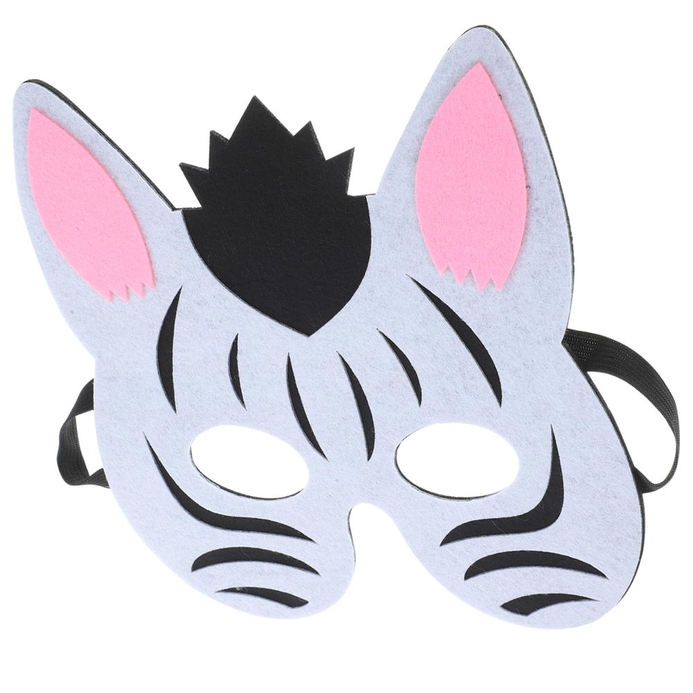 ANDRESLAD Zebra Animal Mask for Boy Girl Funny Masquerade Mask Comfortable Felt Costume Accessory for Boys Girls for Parties Halloween and Cosplay Events