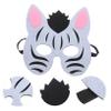 ANDRESLAD Zebra Animal Mask for Boy Girl Funny Masquerade Mask Comfortable Felt Costume Accessory for Boys Girls for Parties Halloween and Cosplay Events view 3