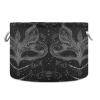 Takiito Mardi Gras Retro Mask Storage Basket for Organizing, Fabric Collapsible Basket with Cotton Rope Handle for Bathroom Laundry Nursery view 1
