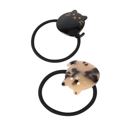 Milisten Girl Hair Ring 2 Pack Cat Pattern Hair Ring Set Hair Ring Cat Hair Ring Set Boys and Girls Stylish Cat Accessories