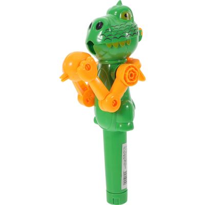 TOYANDONA Dinosaur Lollipop Holder Robot Candy Dispenser for Kids Halloween Toy with Fruit Flavor Sweet Storage Case for Birthday Parties and Family Fun