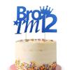 1Pcs 12th Birthday Cake Topper Blue Glitter Bro I'm 12 Birthday Cake Pick Cheers to 12 Years Old Cake Decorations for Pre-teen 12th Boys Theme Party Supplies(Blue) view 1