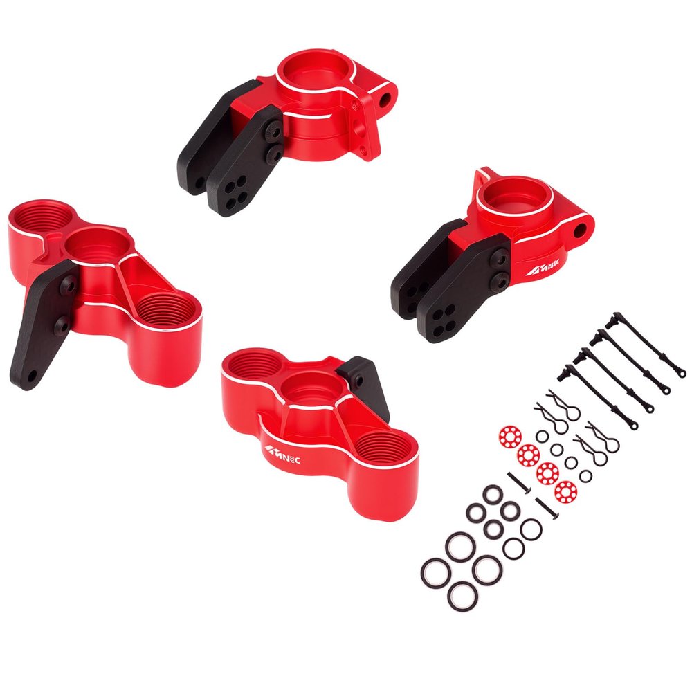 NMNRC Alum Steering Knuckles Caster Blocks Front Rear Hub Carrier & Body Clips Kit for Arrma 1/7 Felony Fireteam Mojave Infraction Limitless 6S Upgrades Part
