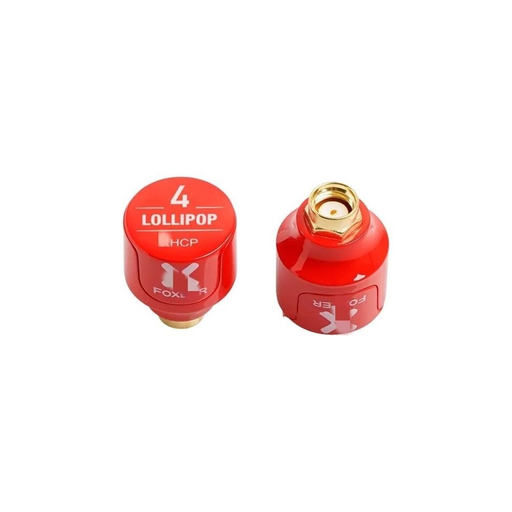 For Foxeer Lollipop 4 For Stubby ant 2.6DBi 5.8G RHCP LHCP FPV SMA RPSMA Micro Mushroom Receiver ant For FPV RC Drone Goggle(2PC LHCP Red RP-SMA)