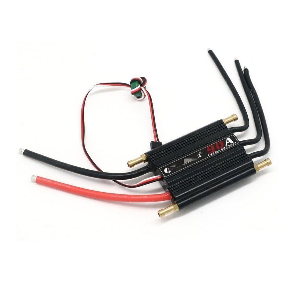 For Flycolor 50A 70A 90A 120A 150A Brushless ESC Speed Controller with Progaming Card Support 2-6S Lipo BEC 5.5V/5A for RC Boat(90A (2-6S))