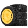 1/10 RC On-Road tires 68mm 4 PCS Rally Tires General Purpose Grip Soft Material Tread For 1:10 Tamiya xv02 Maze Tires Lc Off-Road 94123 Kyosho FW06%t048 (Yellow, 3) view 1