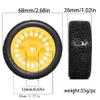 1/10 RC On-Road tires 68mm 4 PCS Rally Tires General Purpose Grip Soft Material Tread For 1:10 Tamiya xv02 Maze Tires Lc Off-Road 94123 Kyosho FW06%t048 (Yellow, 3) view 2