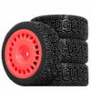1/10 RC On-Road tires 68mm 4 PCS Rally Tires General Purpose Grip Soft Material Tread For 1:10 Tamiya xv02 Maze Tires Lc Off-Road 94123 Kyosho FW06%t048 (Red, 3) view 1