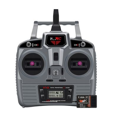 For Hotrc HT-6A 2.4G 6CH RC trans for FHSS & 6CH Receiver With Box For FPV Drone Rc Airplane Rc Car Rc Boat(Mode2 with RX)