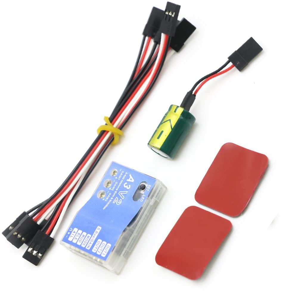 3 Axis Gyro A3 V2 Aeroplane Flight Controller Stabilizer for RC Airplane Fixed-wing Fixed wing Copter