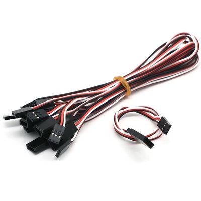 10pcs 100mm/150mm/200mm/300mm/500mm RC Servo Extension Cord Wire Lead For JR For Rc Helicopter Rc Drone(300MM)