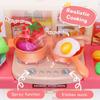 Kids Kitchen Playset with Lights and Sounds  Pretend Play Kitchen Set for Girls, Featuring a Cooking Stove with Steam, Play Sink, and Cutting Food Toys view 2
