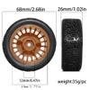 1/10 RC On-Road tires 68mm 4 PCS Rally Tires General Purpose Grip Soft Material Tread For 1:10 Tamiya xv02 Maze Tires Lc Off-Road 94123 Kyosho FW06%t048 (Brown, 3) view 3