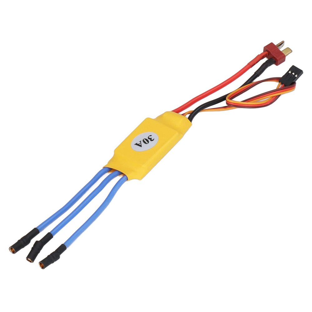 30A Motor ESC, Brushless Outrunner Motor Speed Controller 300,000rpm, 8KHz PWM Control, BEC Output 2LIPO 4-5 Micro Servo, Ideal for Car Boat Tank RC Aircraft