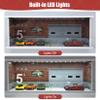Saichotoy Display Case for Hot Wheels: Stackable Parking Garage for 1/64 Scale Matchbox Toy Car, Foamboard Storage for Monster Trucks with LED Light and Acrylic Cover, Depot view 3