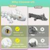 24in Large 3D Printed Dragon with Eyes, Articulated Fidget 3D Printed Animals, Stress Relief 3D Printed Toy for Anxiety & ADHD, Unique Home Office Dcor view 3